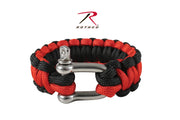 ROTHCo Thin Red Line Paracord Bracelet With D-Shackle - Security Pro USA