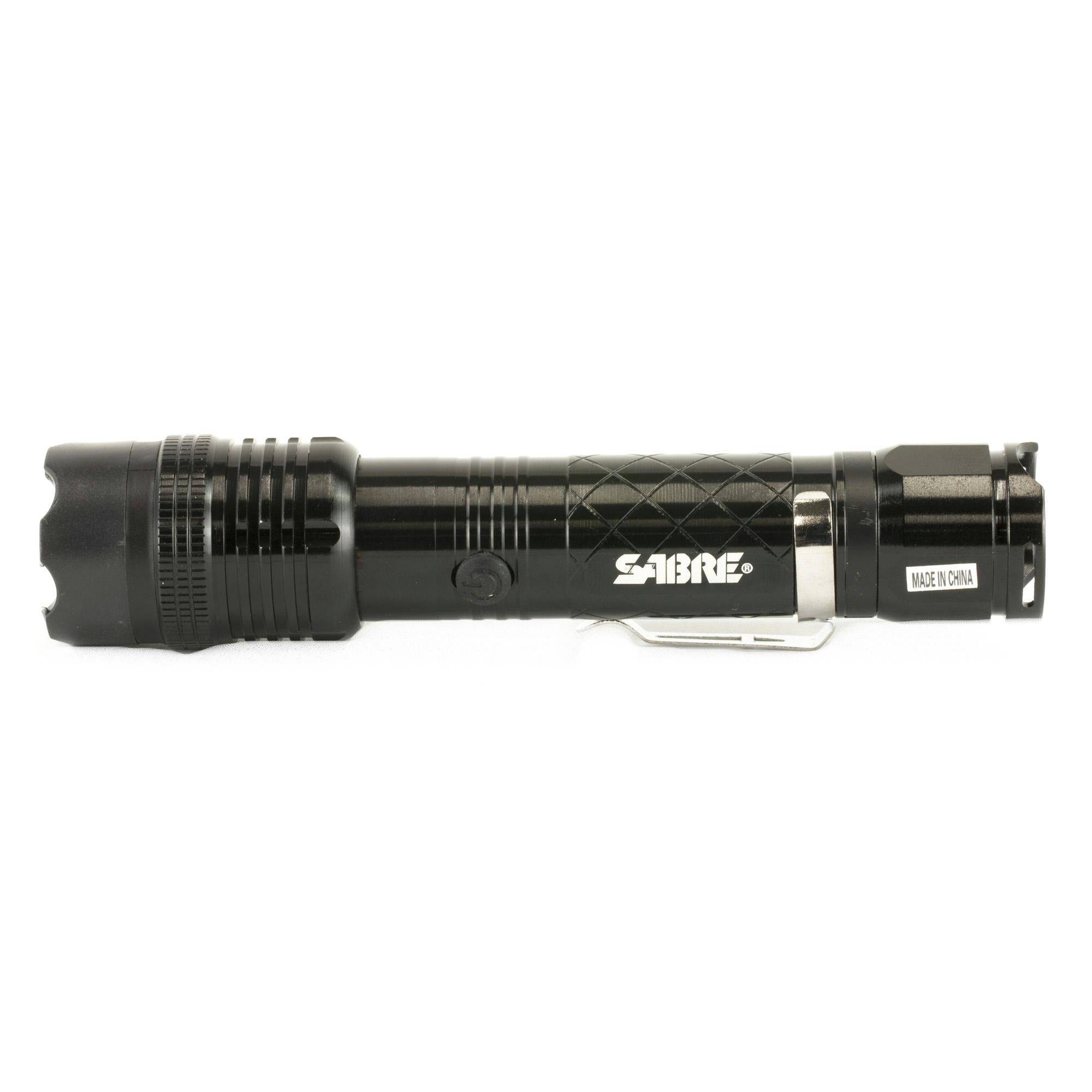 SABRE Tactical Stun Gun w/Flashlight for Self-Defense