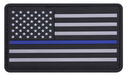 ROTHCo PVC Thin Blue Line Flag Patch - Hook Back - Security Pro USA
