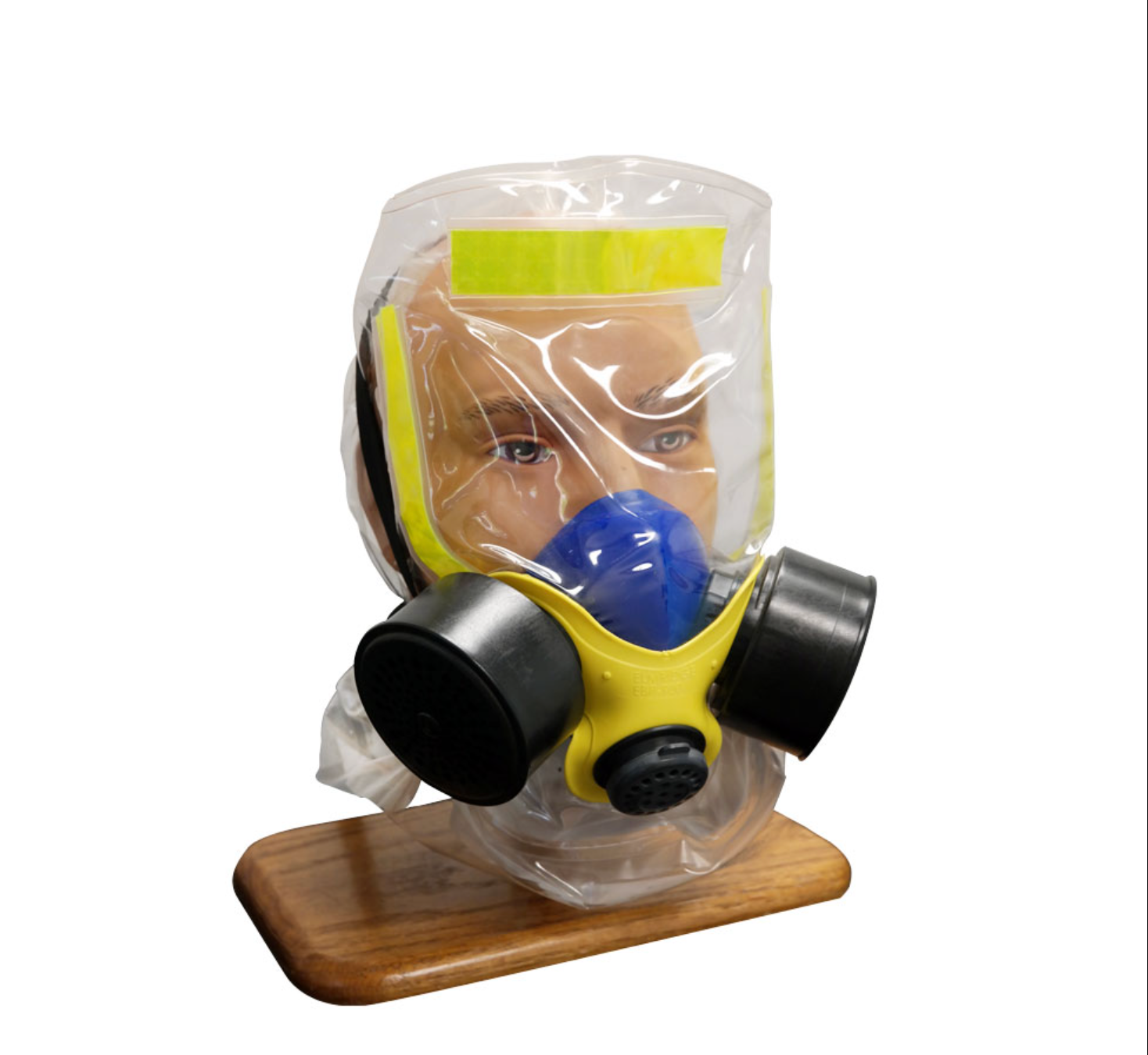 iEvac smoke hood fire escape mask certified to ANSI/ISEA 110 for civilian building evacuation