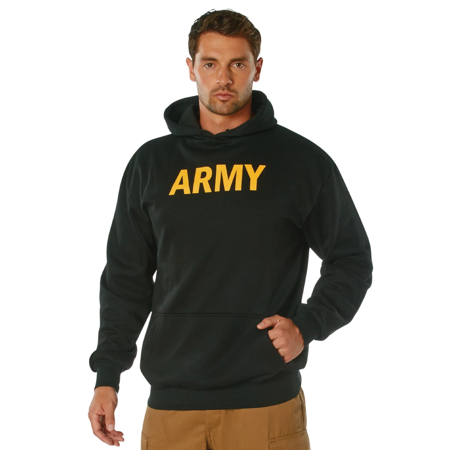 Rothco Army Printed Pullover Hoodie - Black Sweatshirts & Hoodies additional view