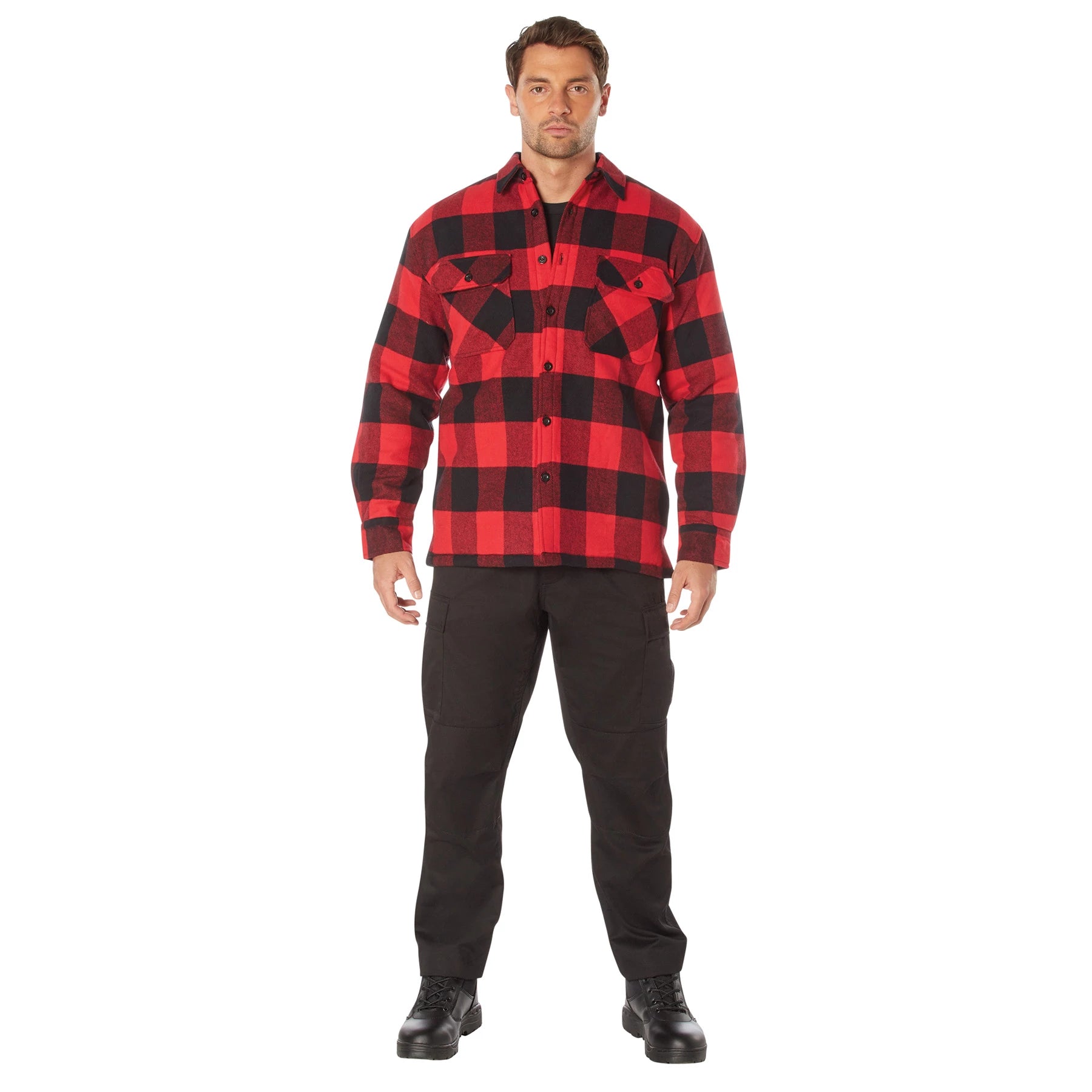 Rothco Buffalo Plaid Quilted Lined Jacket - Red Flannel secondary detail view