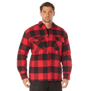 SecPro Buffalo Plaid Quilted Lined Jacket - Red - Security Pro USA