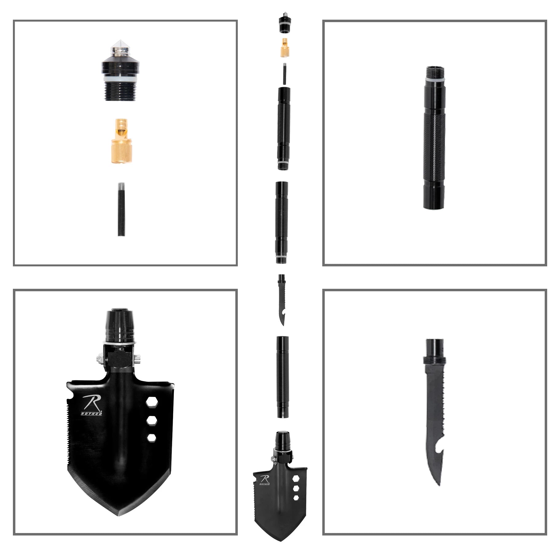 Rothco 8-in-1 Multi-Tool Survival Shovel / Portable Camping Entrenching Tool close-up photo