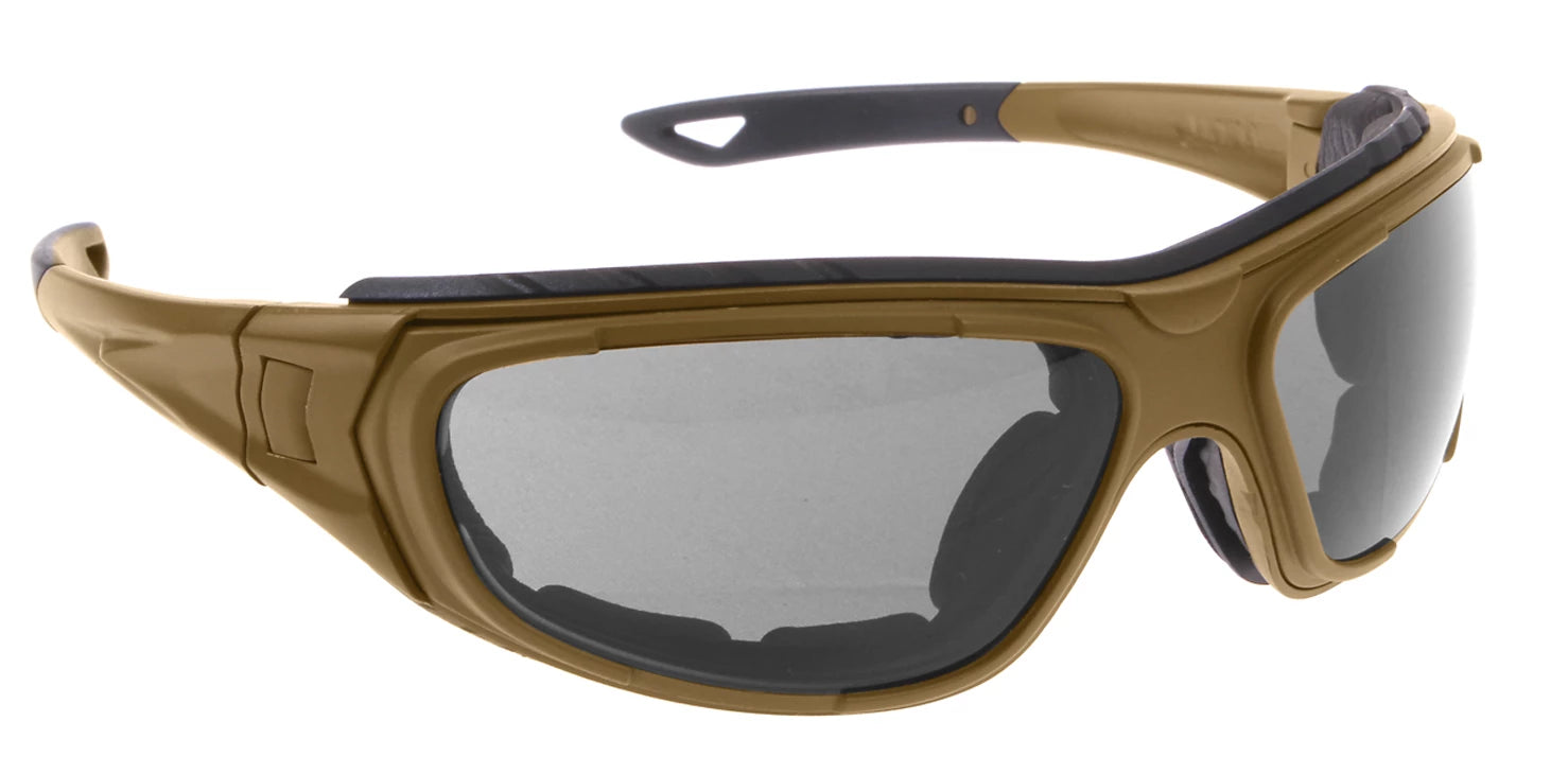 Rothco Interchangeable Optical System Coyote Brown Military Sunglasses side detail photo