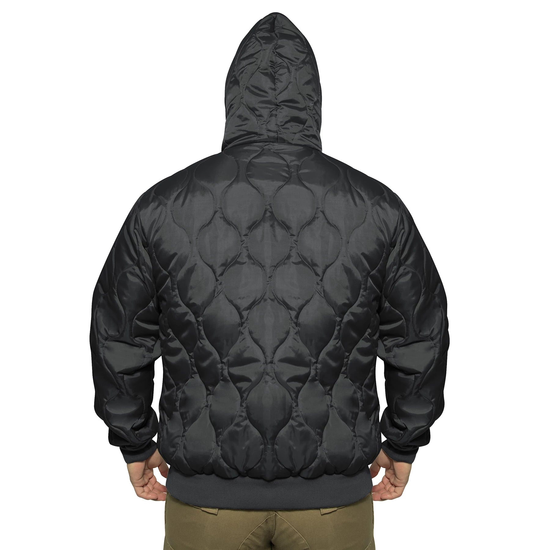 Rothco Quilted Woobie Hooded Sweatshirt Collection side detail photo