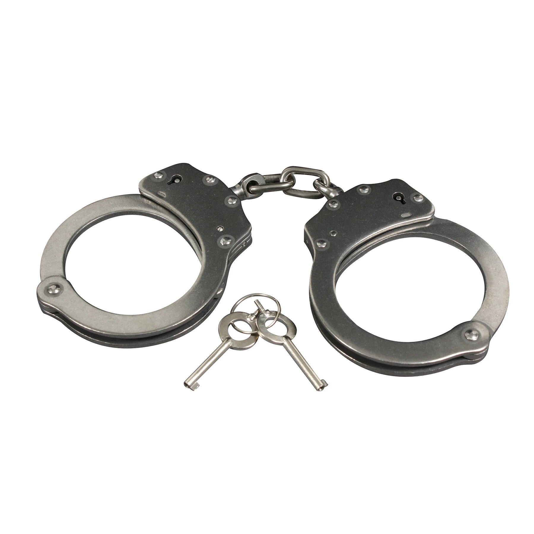 Rothco Stainless Steel Handcuffs Silver detail photo Security Pro USA