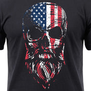 Rothco US Flag Bearded Skull T-Shirt Graphic Print reverse view
