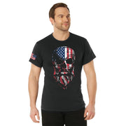 Rothco US Flag Bearded Skull T-Shirt Graphic Print detail photo