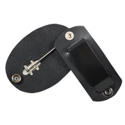Rothco Leather Clip-On Badge Holder with Swivel Snap