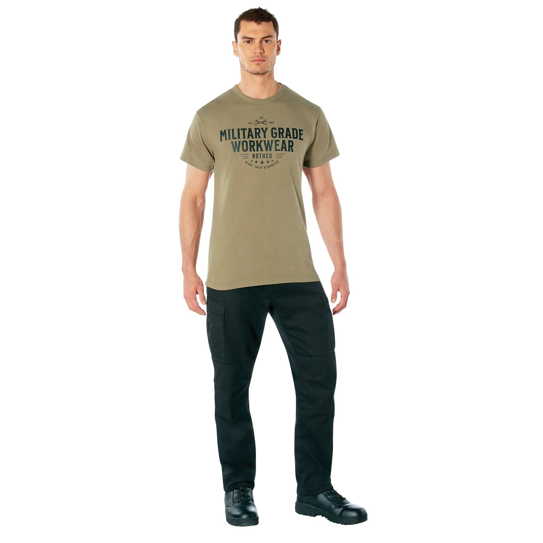 Rothco Military Grade Workwear Graphic T-Shirt Sneak Previews angled product photo