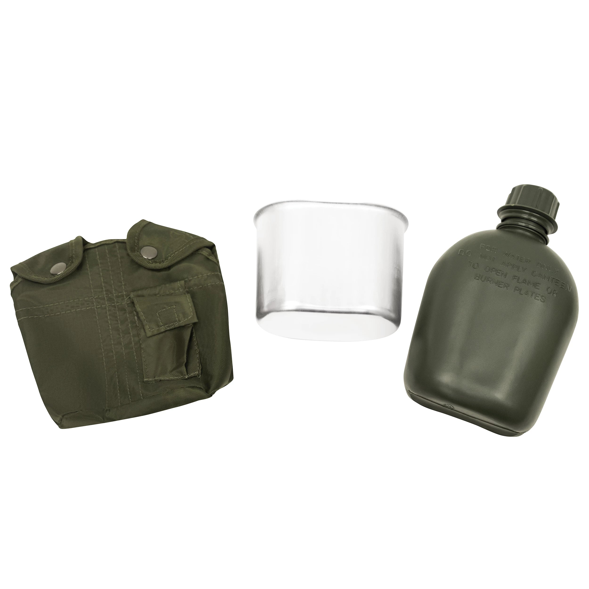 Rothco 3 Piece Canteen Kit With Cover & Aluminum Cup close-up photo