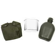 Rothco 3 Piece Canteen Kit With Cover & Aluminum Cup close-up photo