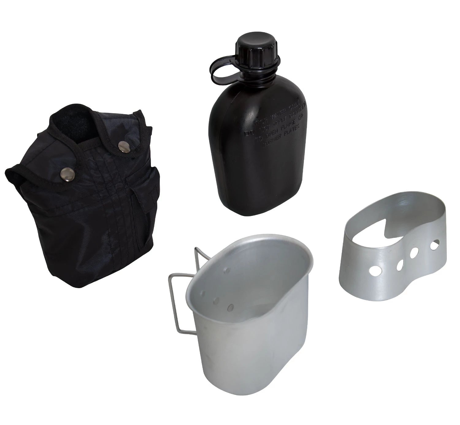 Rothco 4 Piece Canteen Kit With Cover Aluminum Cup & detail photo