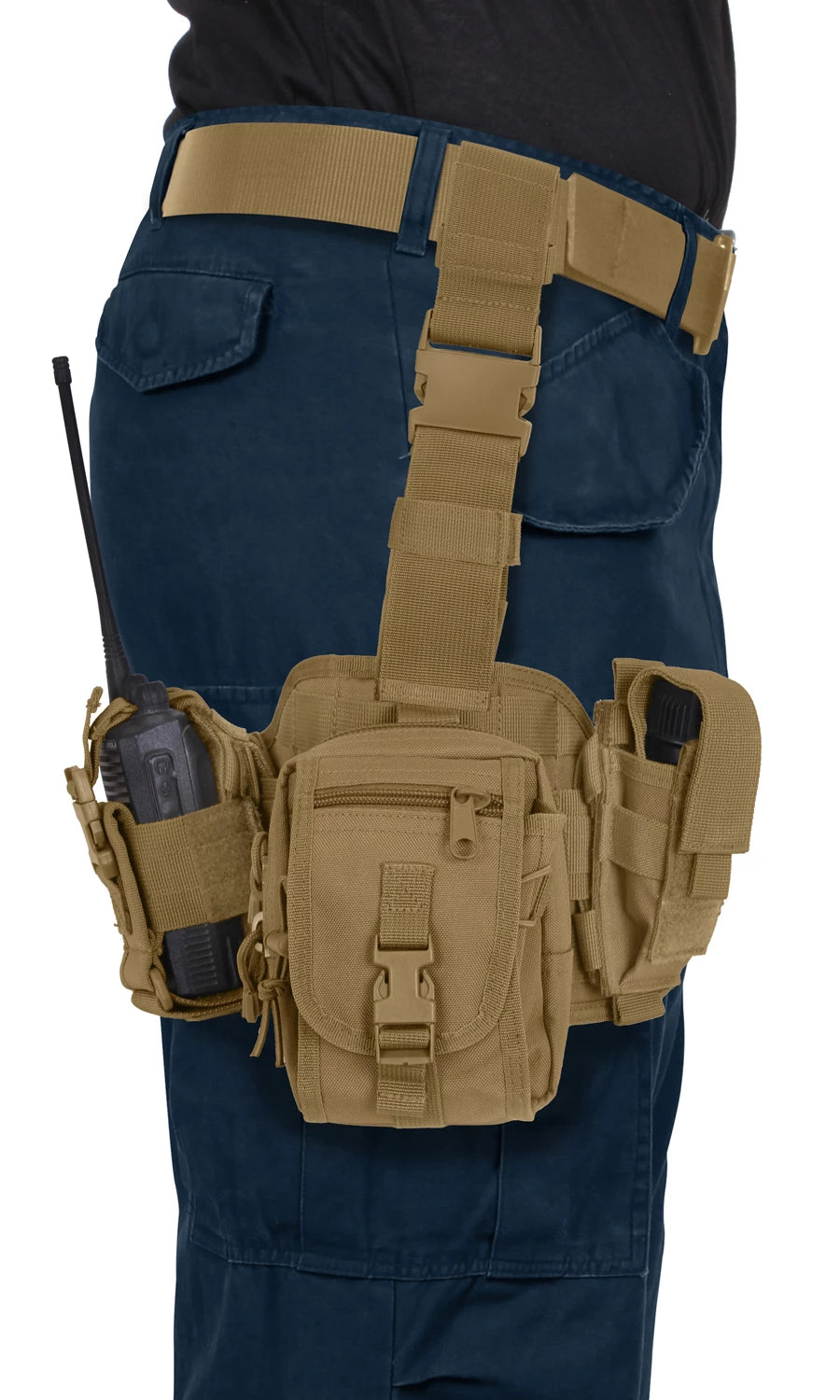 Rothco Drop Leg Utility Rig Black Duty Gear side detail photo