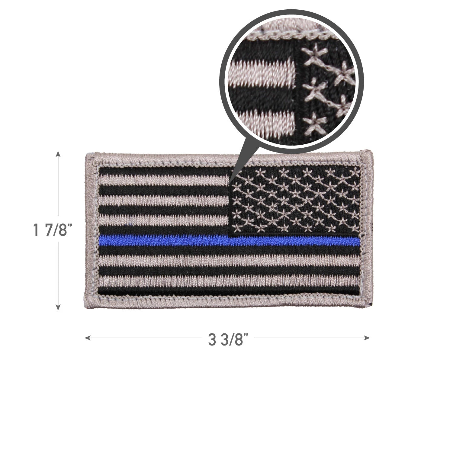 Rothco Thin Blue Line Police U.S. Flag Patch - Hook alternate photo