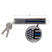 Rothco Thin Blue Line Flag Patch Keychain Rings additional view