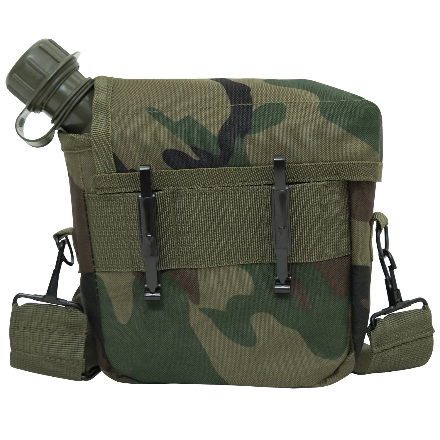 Rothco G.I. Type 2 QT. Bladder Canteen Cover Black angled product photo