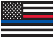 Rothco Thin Blue Line & Thin Red Line Flag Decal alternate photo