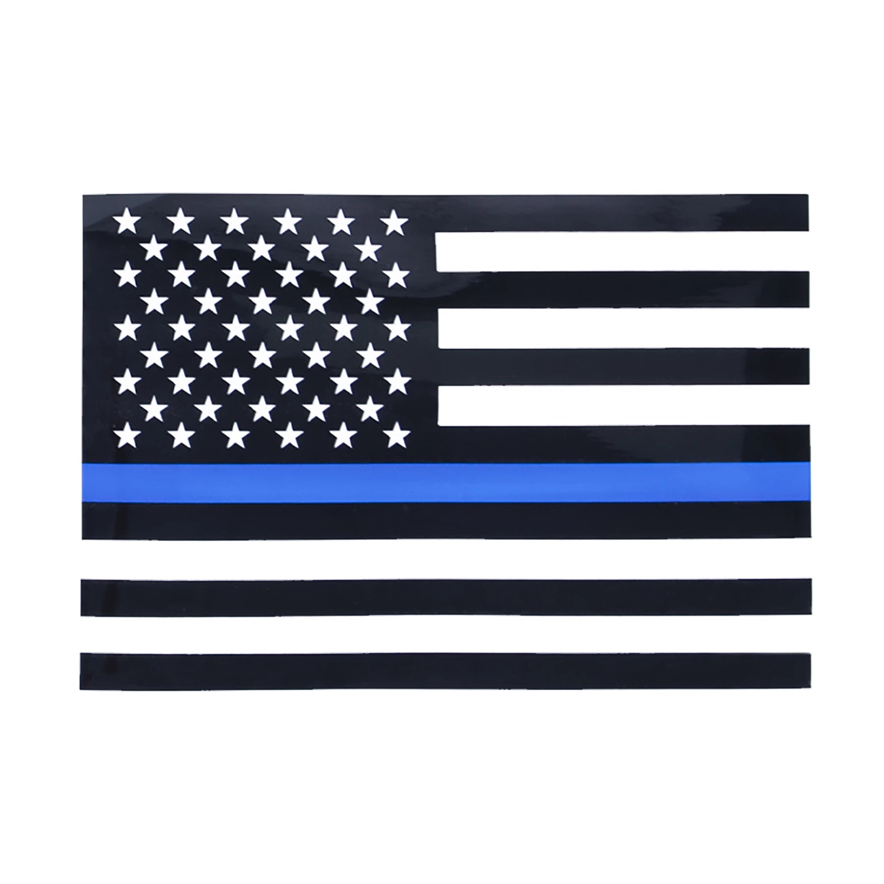 Rothco Transparent Thin Blue Line Flag Decal Stickers & Decals reverse view