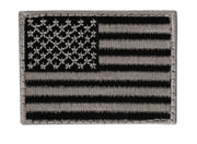 Rothco Mini US Flag Patch With Hook Back Black / additional view