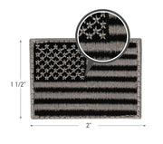 Rothco Mini US Flag Patch With Hook Back Black / detail photo