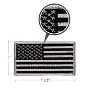 Rothco Mini US Flag Patch With Hook Back Black / alternate photo