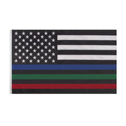 Rothco Thin Red Blue and Green Line US Flag - additional view