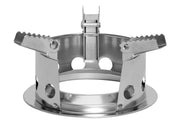 Rothco Stainless Steel Portable Camping / Backpacking Stove & angled product photo