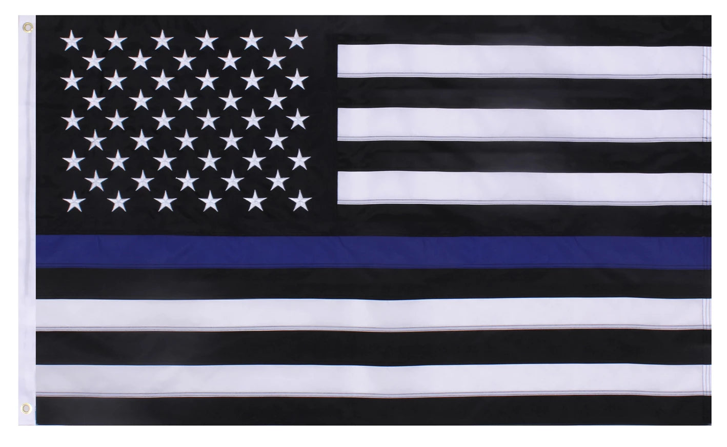 Rothco Deluxe Thin Blue Line Flag 3' x 5' Flags detail photo