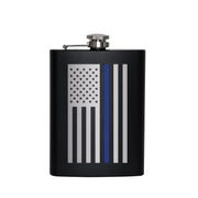 ROTHCo Stainless Steel Thin Blue Line Flag Flask - Security Pro USA