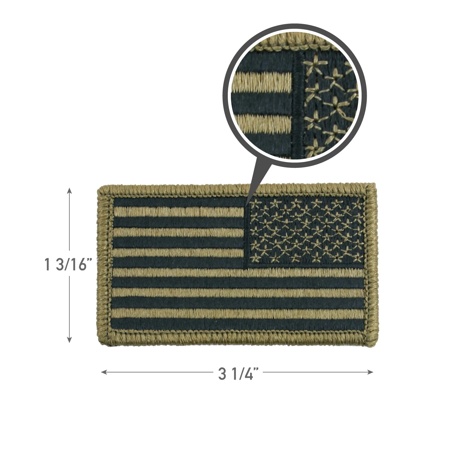 Rothco OCP American Flag Patch With Hook Back Patches detail photo