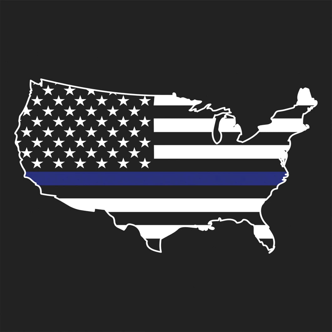 Rothco Thin Blue Line America Map T-Shirt 3XL T-Shirts alternate photo