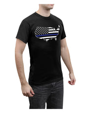 Rothco Thin Blue Line America Map T-Shirt 3XL T-Shirts additional view