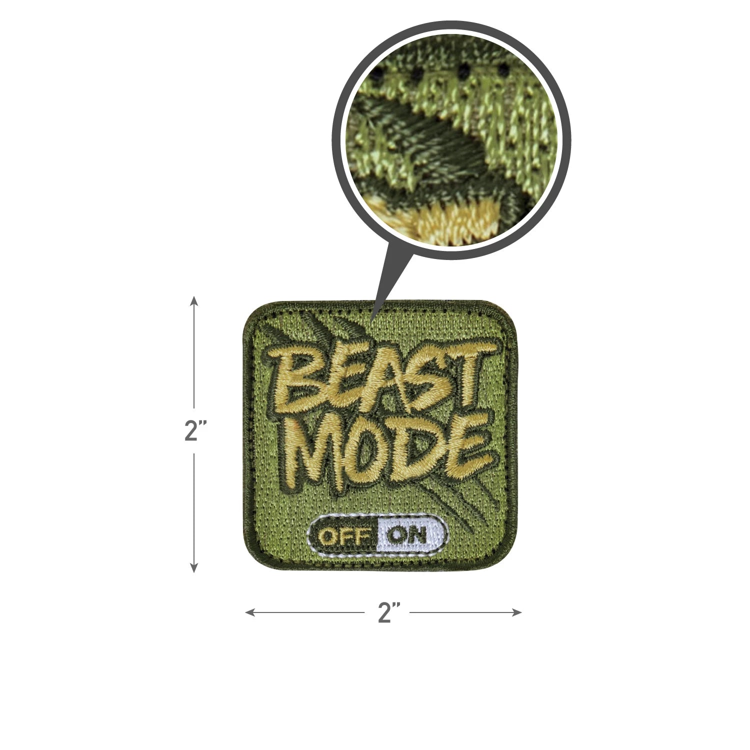 Rothco Beast Mode Patch With Hook Back Patches & Insignia detail photo