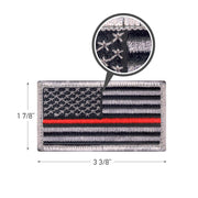 Rothco Thin Red Line US Flag Patch - Hook Back additional view