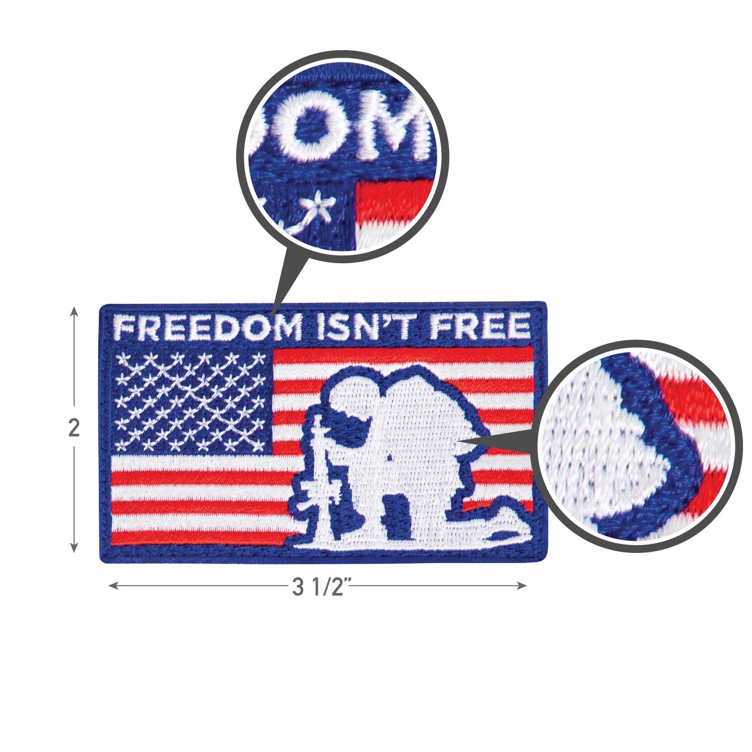 Rothco Freedom Isn't Free Patch With Hook Back Patches & detail photo