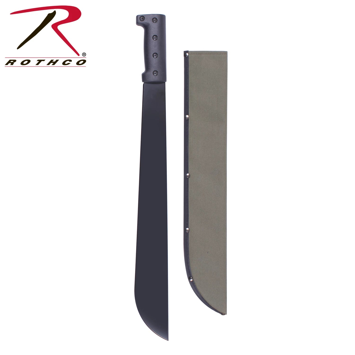 Rothco Bush Pro Steel Machete with Sheath Machetes detail photo