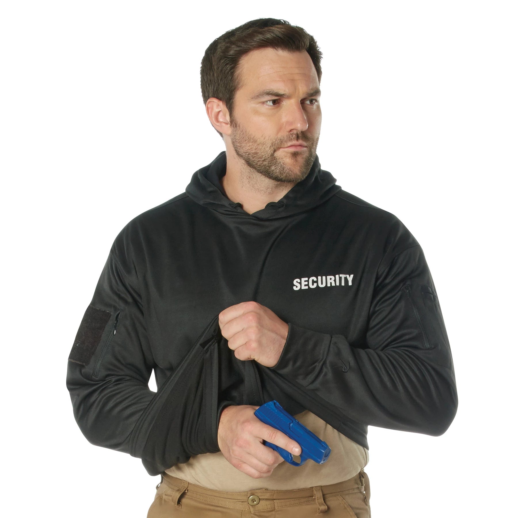 Rothco Security Concealed Carry Hoodie - Black Clothing side detail photo