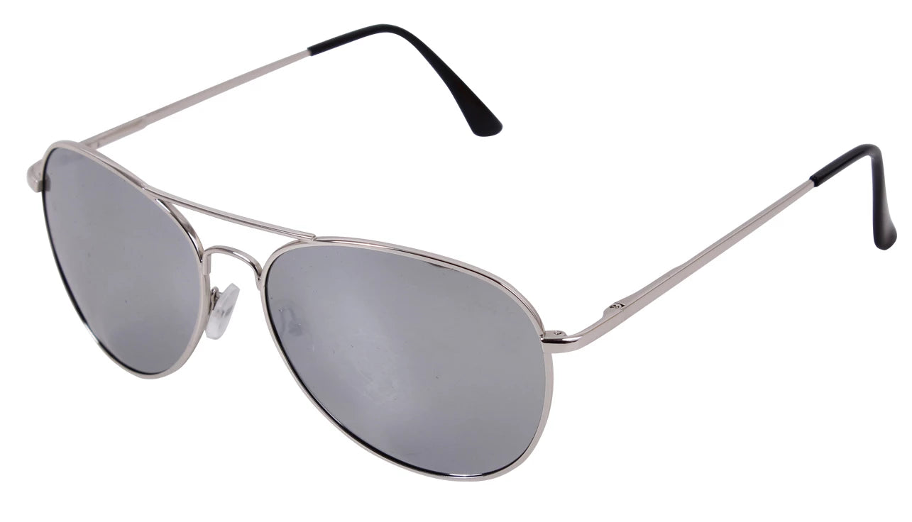 Rothco 58mm Polarized Sunglasses Chrome / Smoke Military reverse view