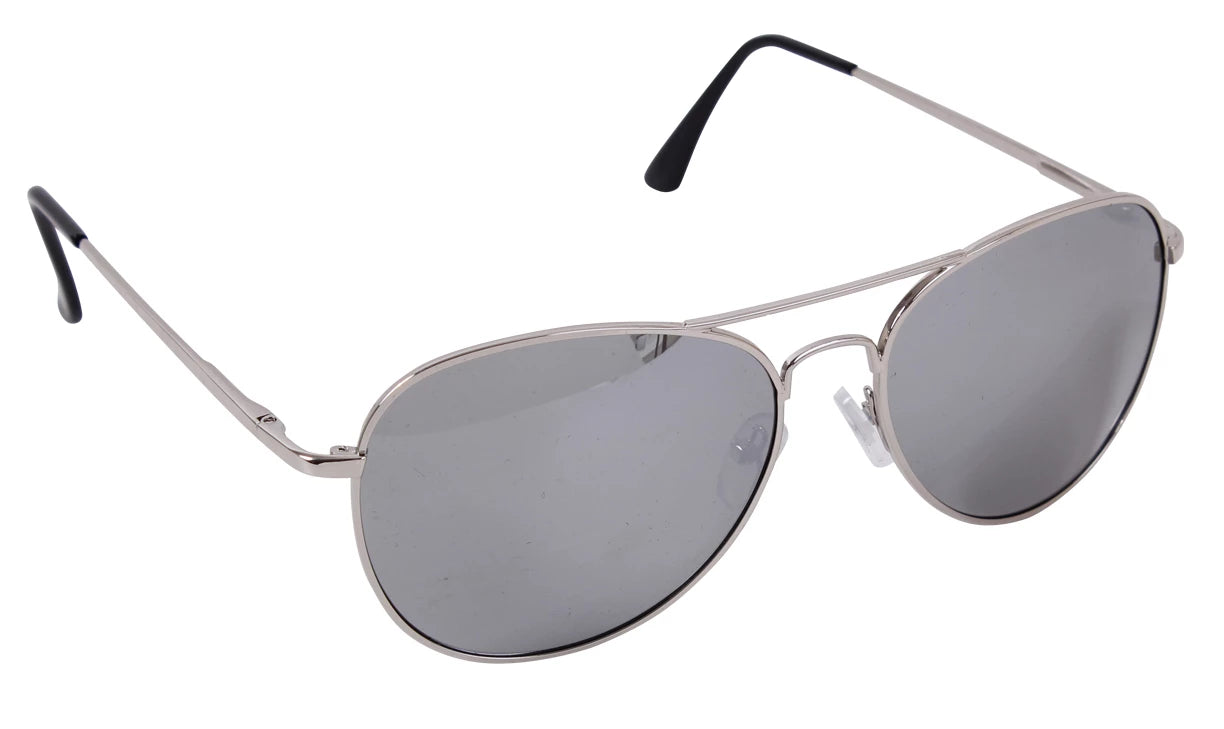 Rothco 58mm Polarized Sunglasses Chrome / Smoke Military angled product photo