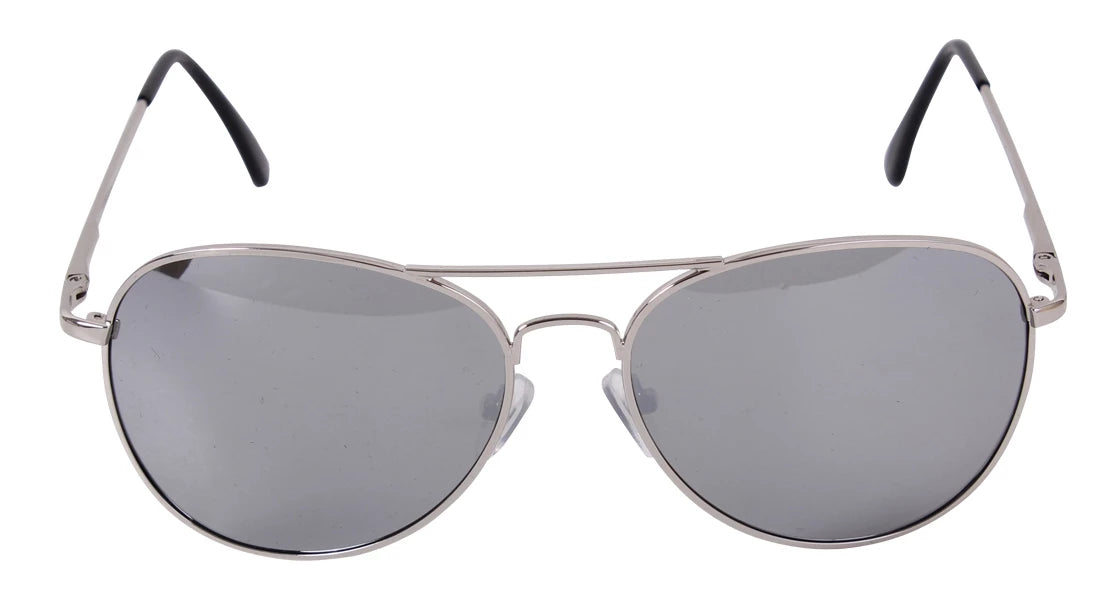 Rothco 58mm Polarized Sunglasses Chrome / Smoke Military side detail photo