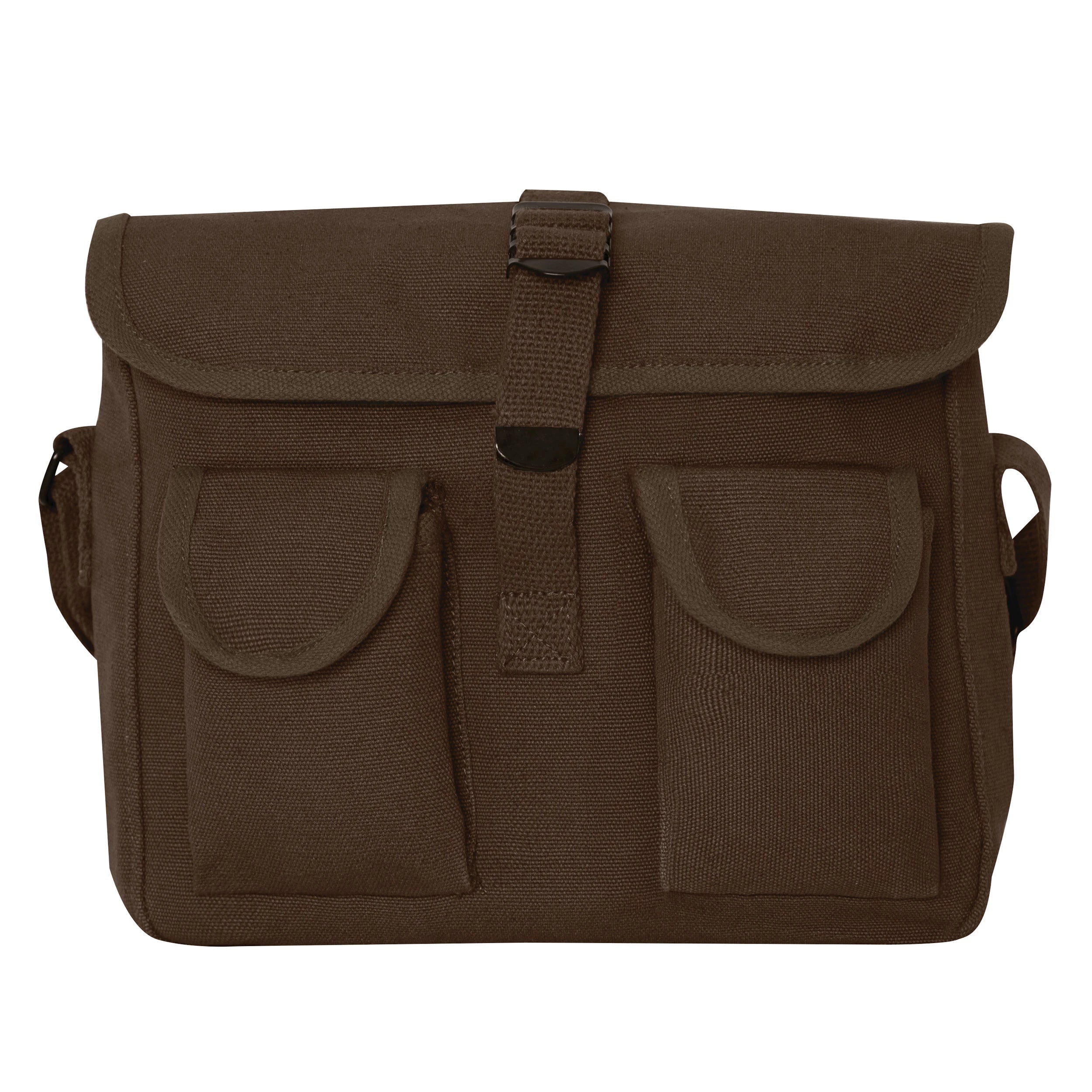 Rothco Canvas Ammo Shoulder Bag Earth Brown Sneak Previews reverse view