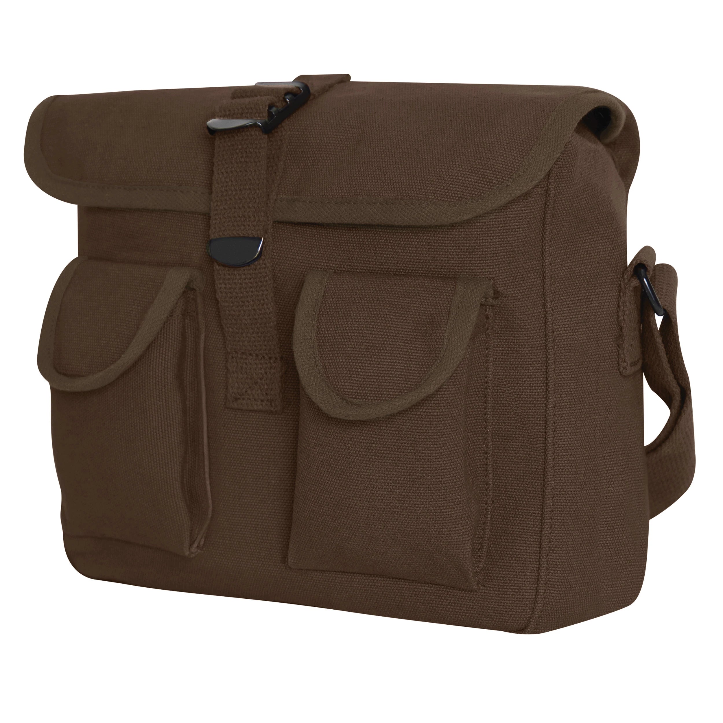 Rothco Canvas Ammo Shoulder Bag Earth Brown Sneak Previews side detail photo