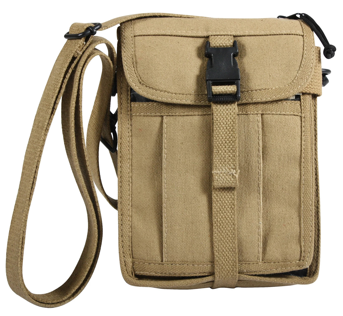 Rothco Canvas Travel Portfolio Bag Earth Brown Sneak Previews side detail photo