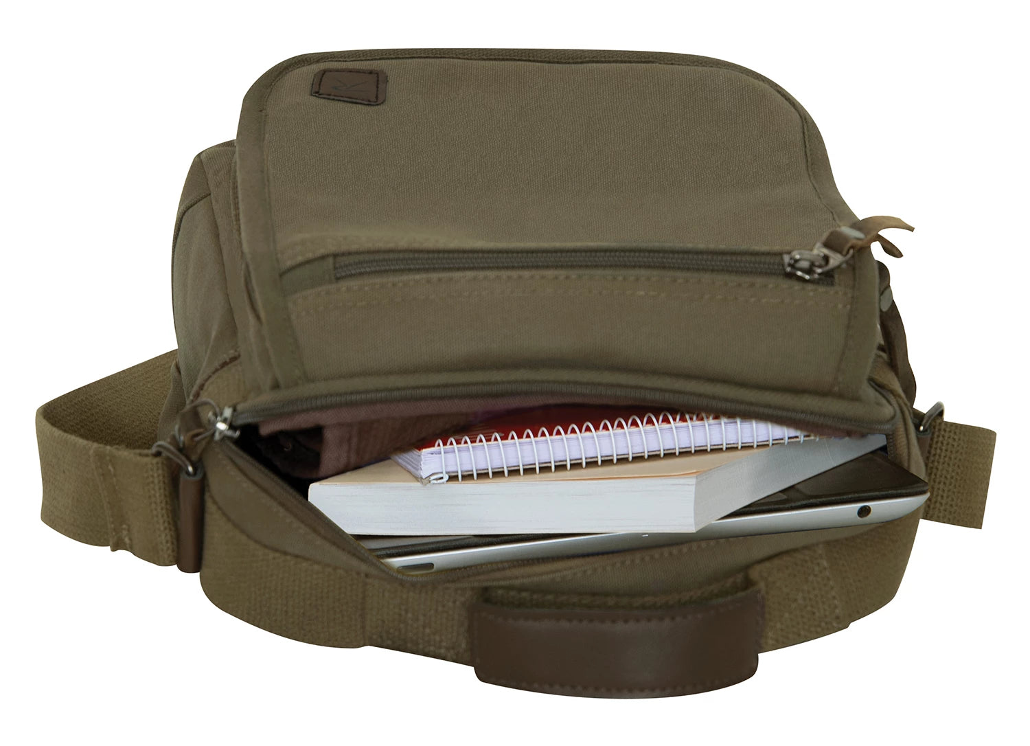 Rothco Every Day Work Shoulder Bag Olive Drab Sneak angled product photo