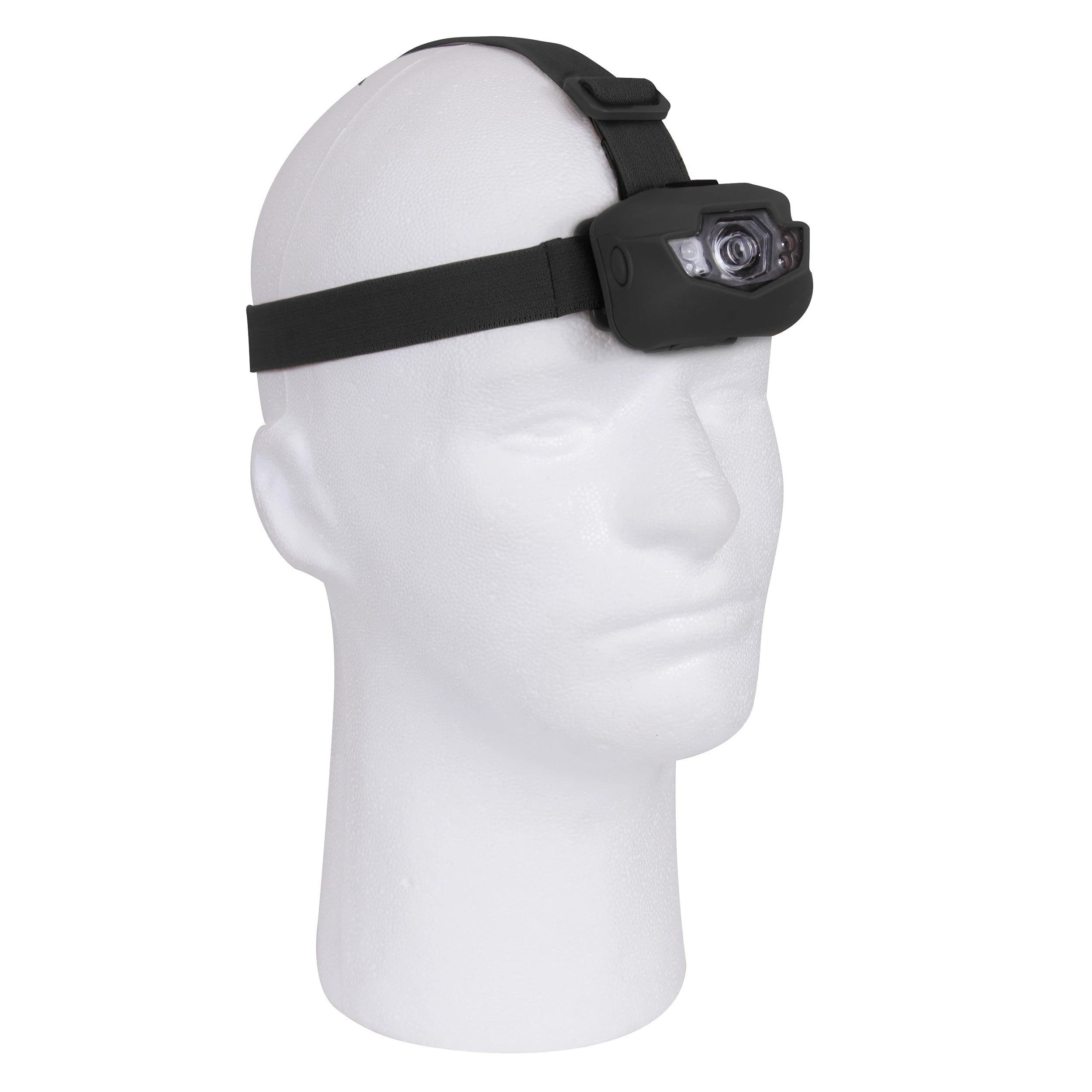 Rothco 5 Bulb LED Headlamp Black Flashlight angled product photo