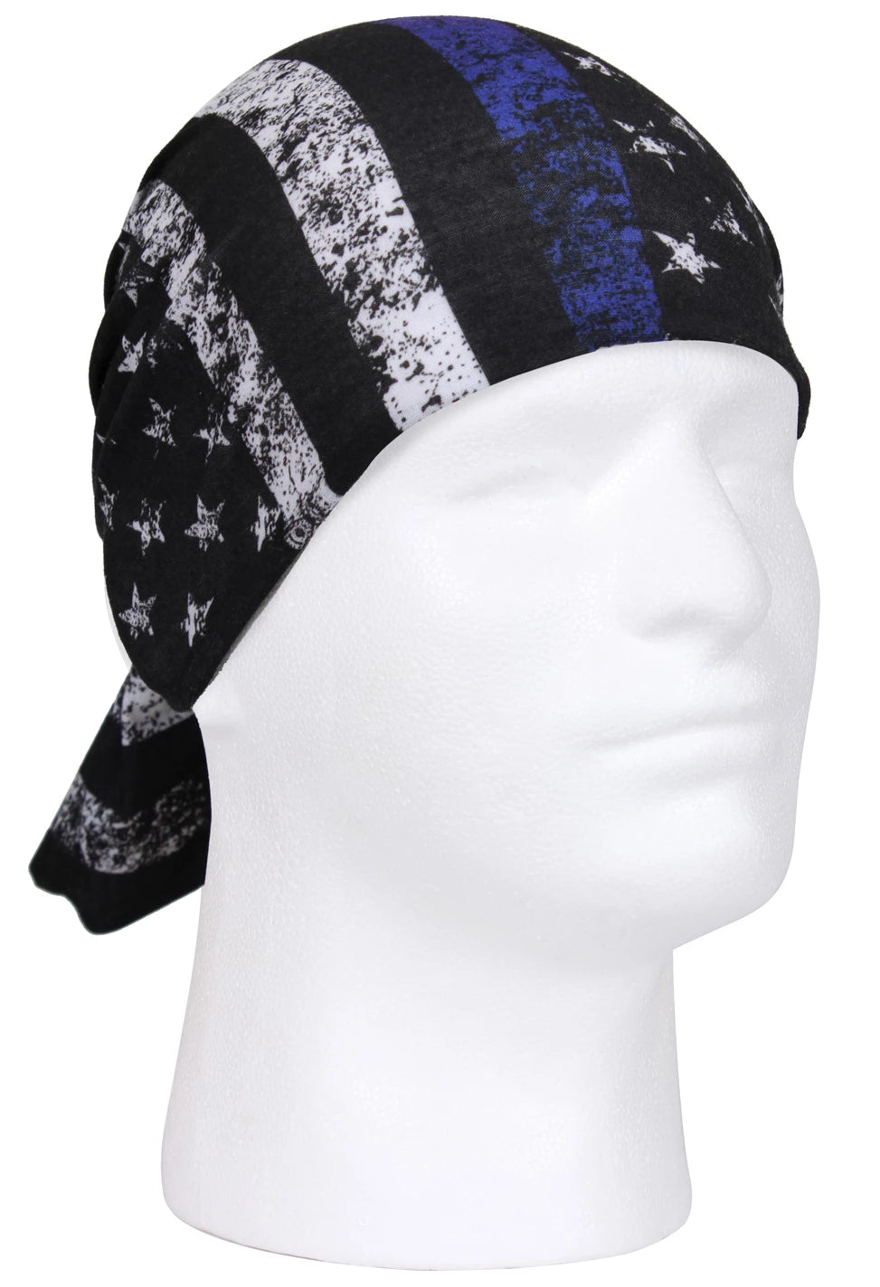 Rothco Thin Blue Line Multi-Use Tactical Wrap Military Hats close-up photo