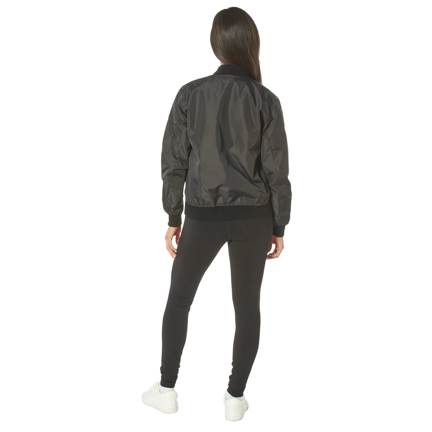 Rothco Womens Lightweight MA-1 Flight Jacket Women's Apparel close-up photo