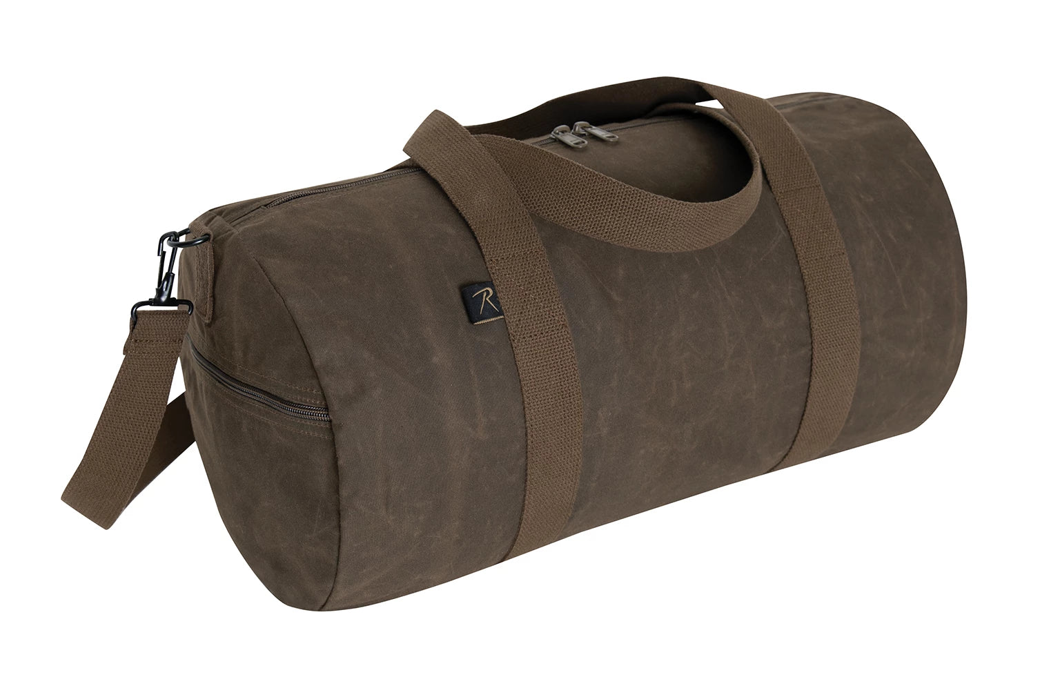 Rothco Waxed Canvas Shoulder Duffle Bag - 19 Inch side detail photo